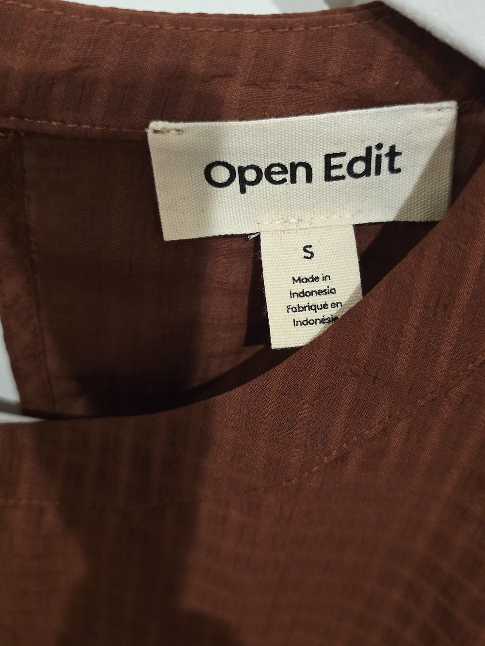 Open Edit Rust Drawstring Blouse With Open Back Detail - Picture 5 of 6